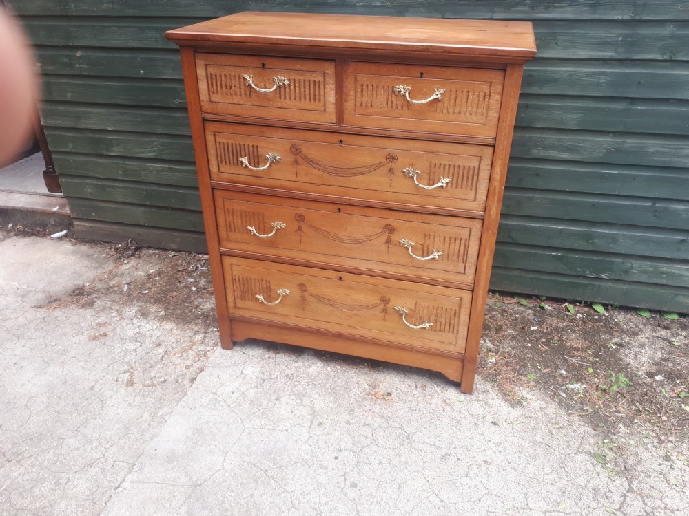 Neat late Victorian 3 foot chest of drawers View IV
