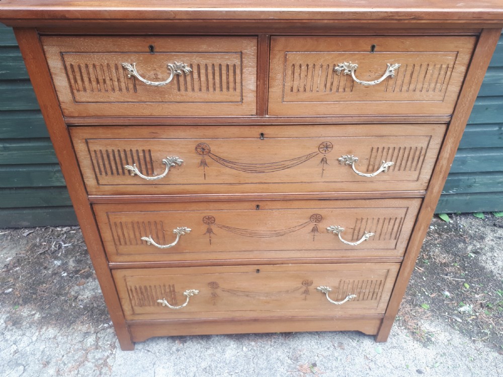 Neat late Victorian 3 foot chest of drawers View V