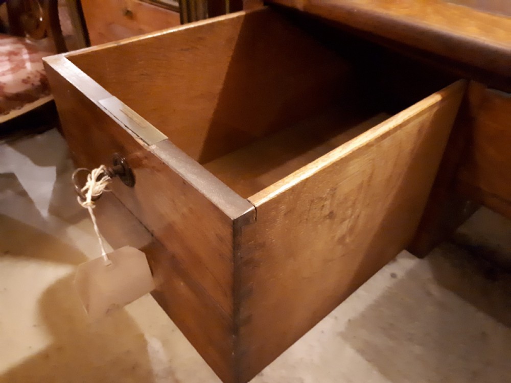 19th century mahogany kneehole writing table  View II