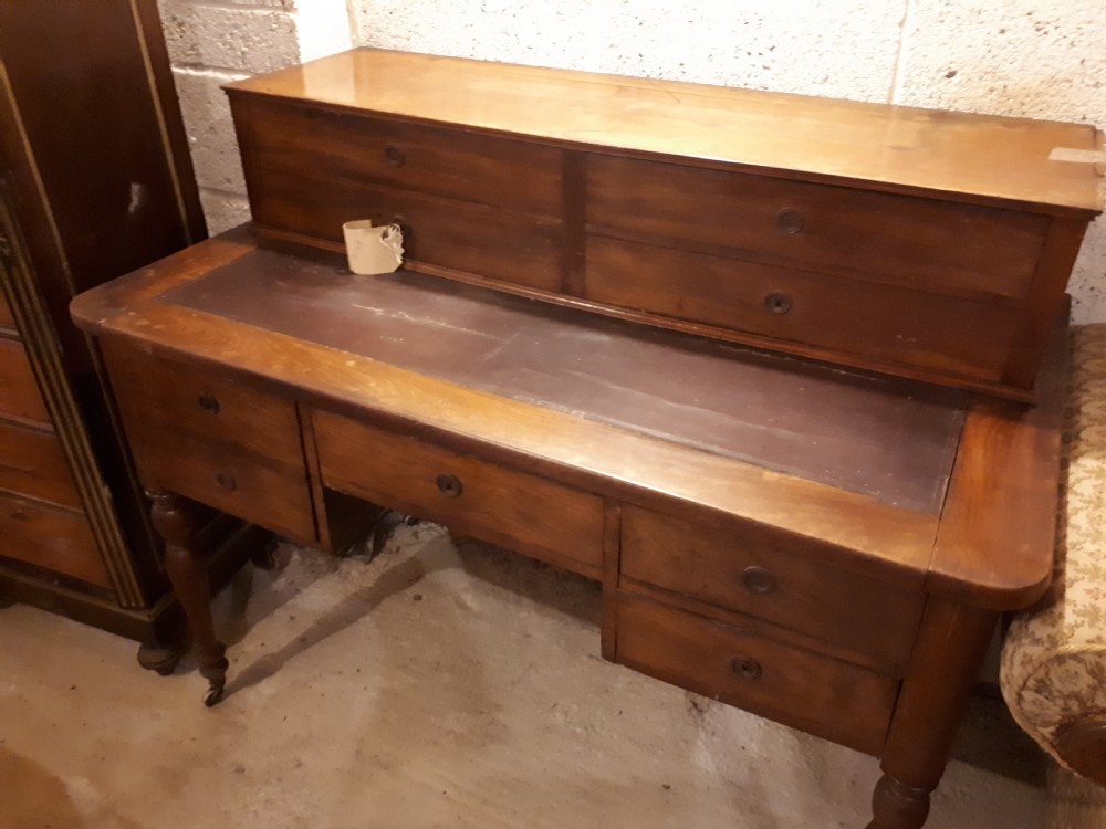 19th century mahogany kneehole writing table 