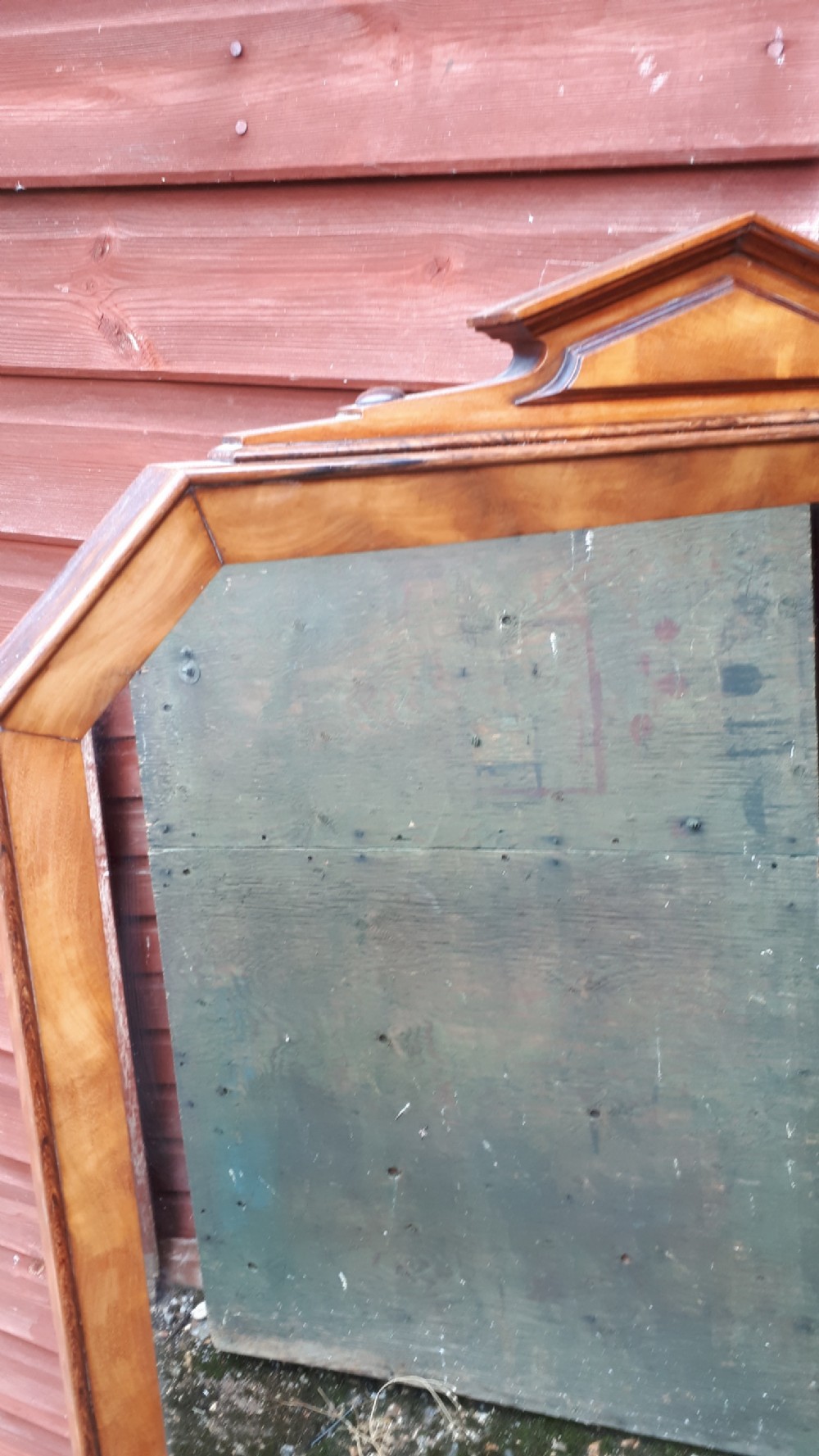 19th century satinbirch full length wall mirror View III