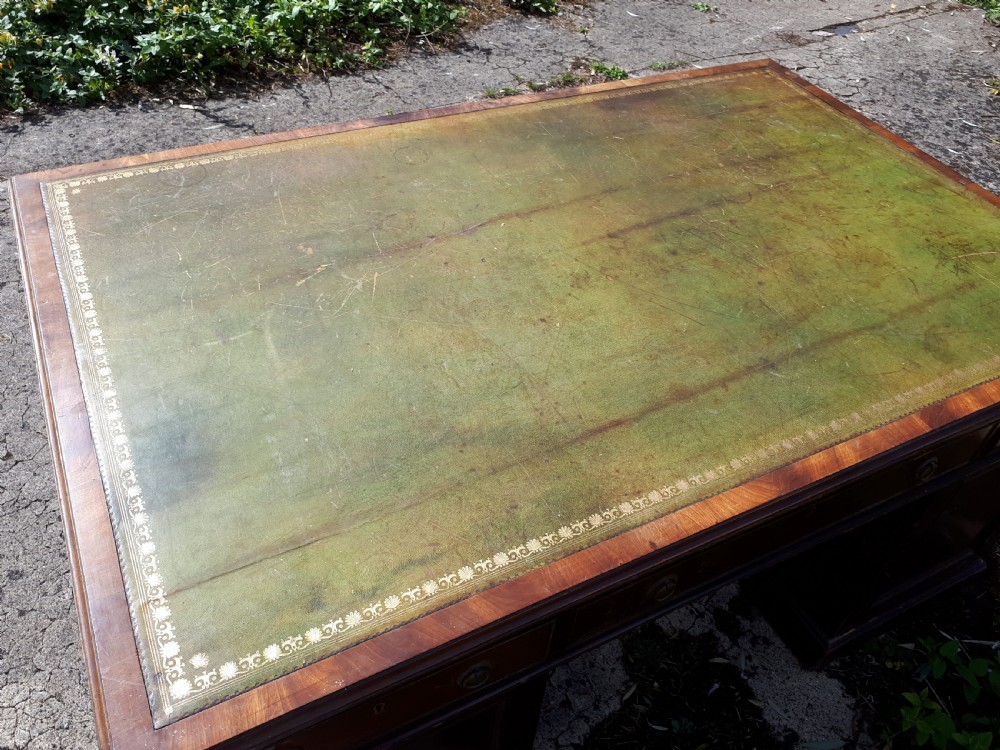 19th century mahogany partners desk View IV