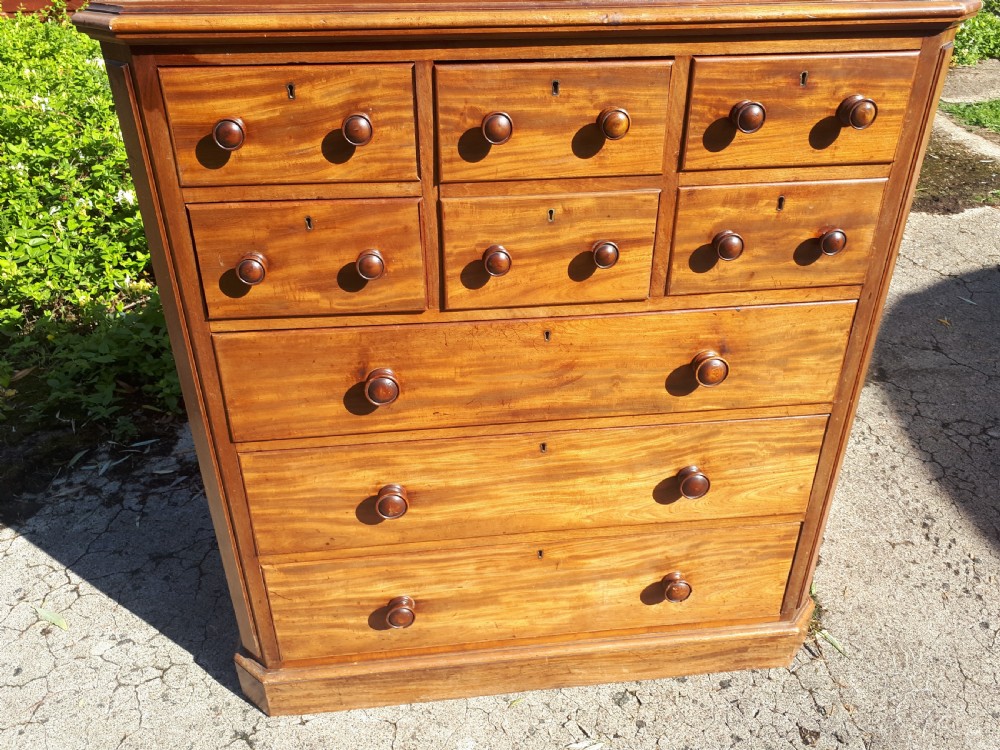 Practical 19th century mahogany chest of drawers View IV