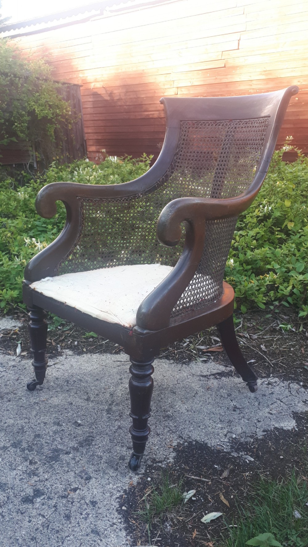 19th century mahogany library armchair. View VI