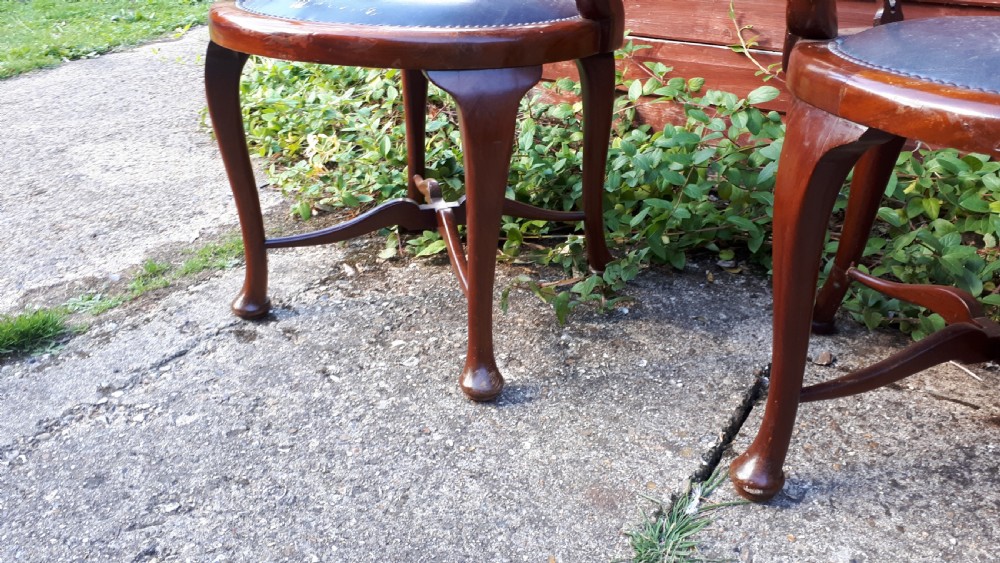 Pair of early 20th century mahogany desk armchairs View IV