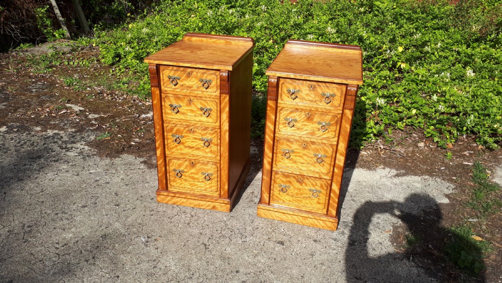 Pair of late 19th century bedside chests cabinets.