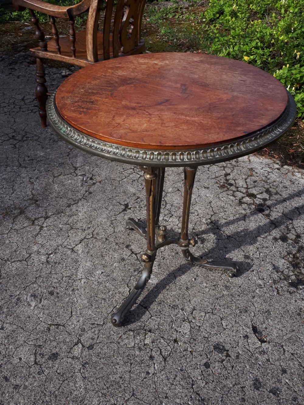 Good 19th century brass frame occasional table View II