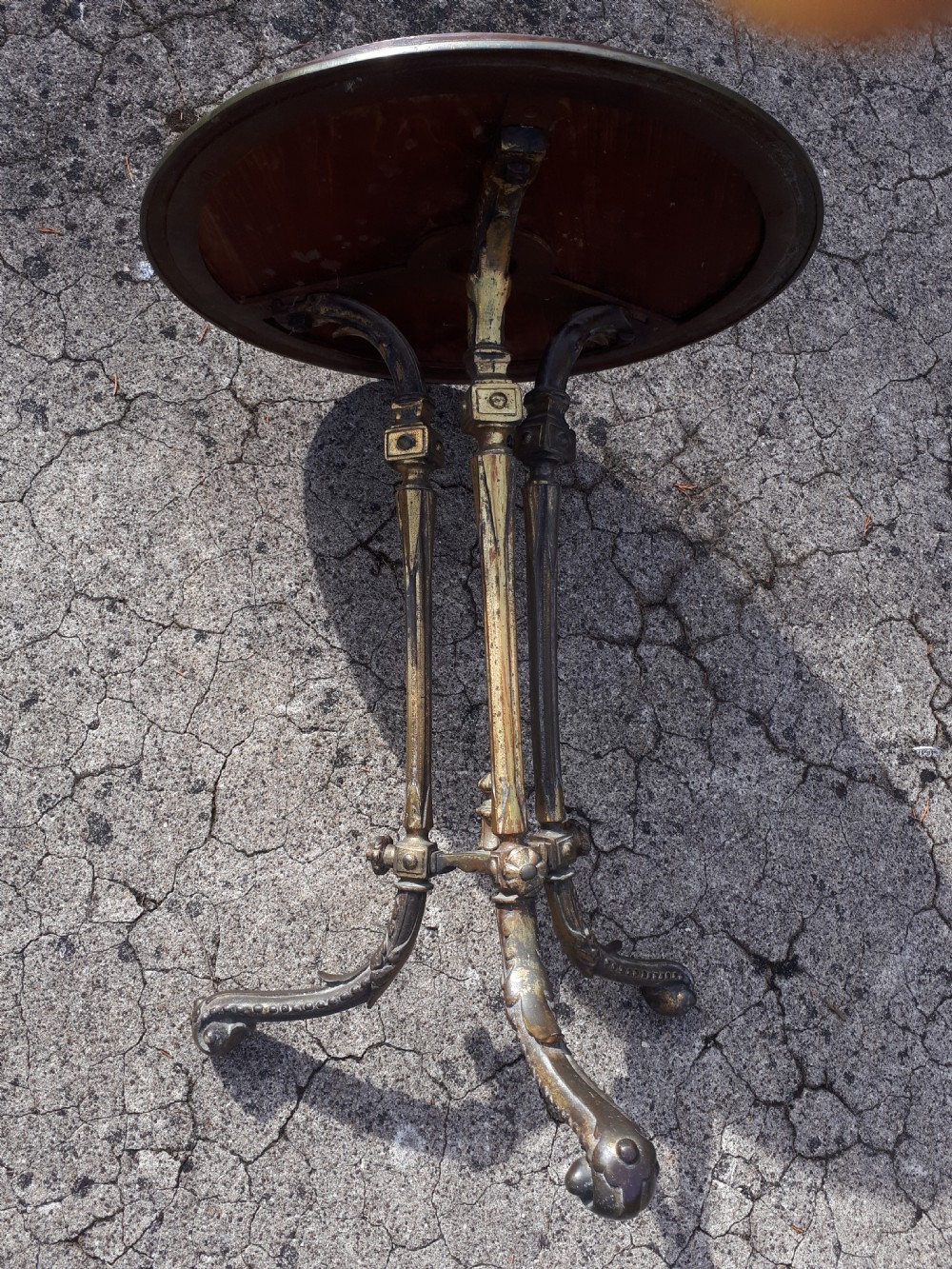 Good 19th century brass frame occasional table View III