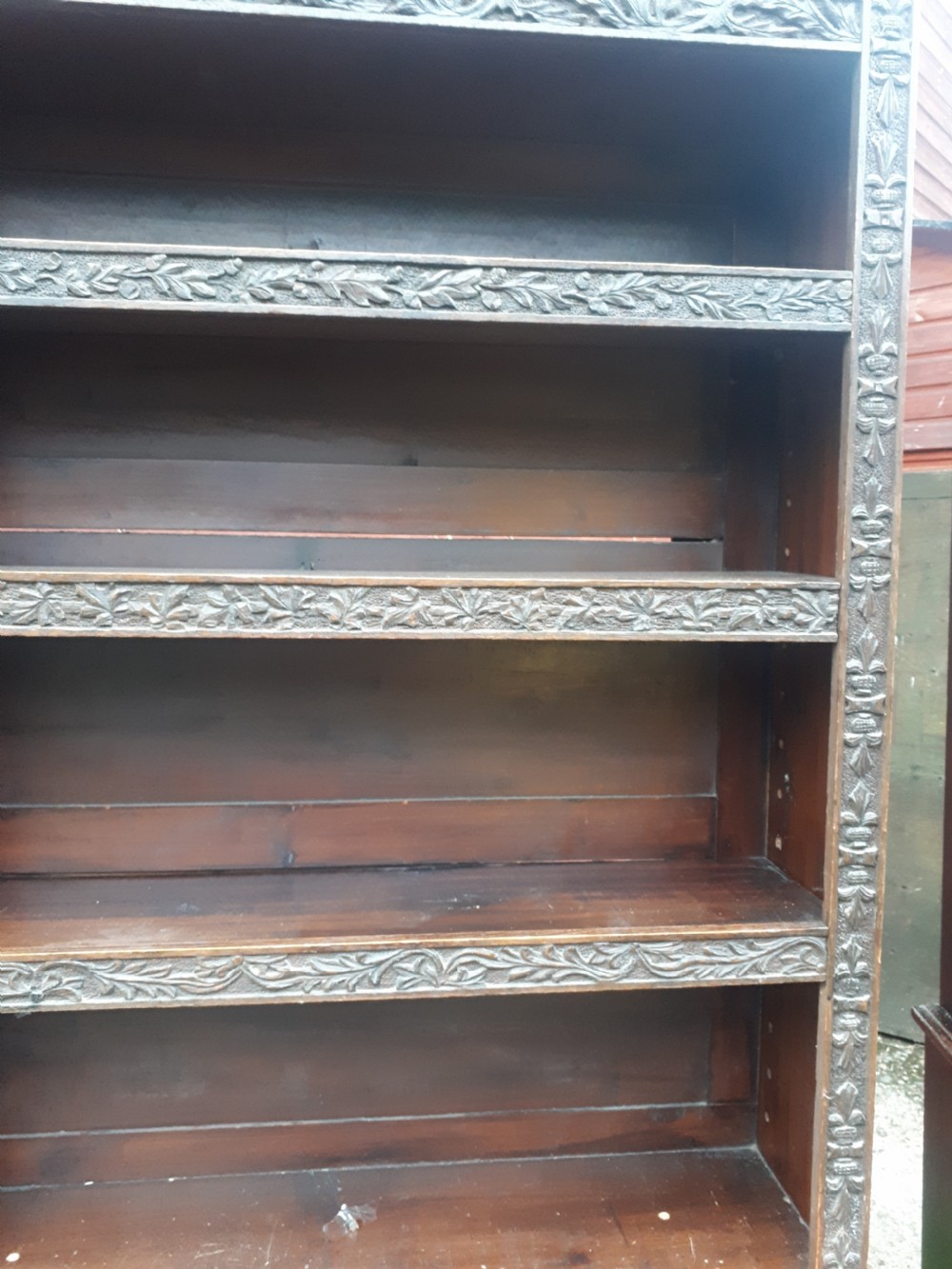 Pair of oak estate made country house cupboard bookcases View IV