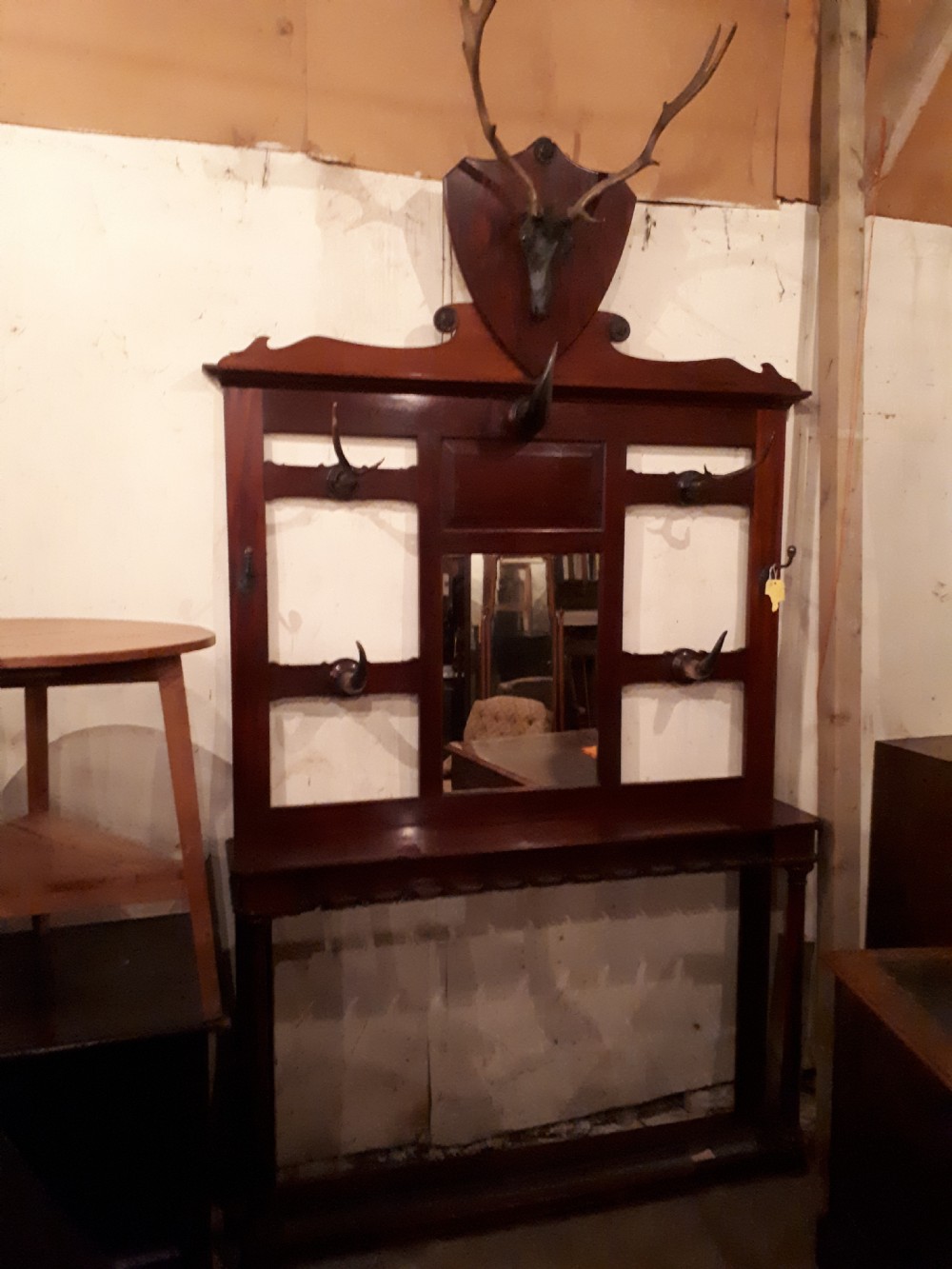Large Late 19th century mahogany hunting lodge hallstand View VII