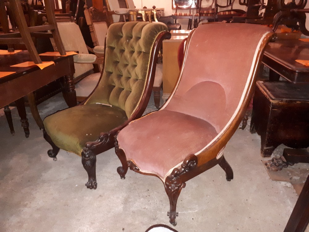 A matched pair of 19th century chairs