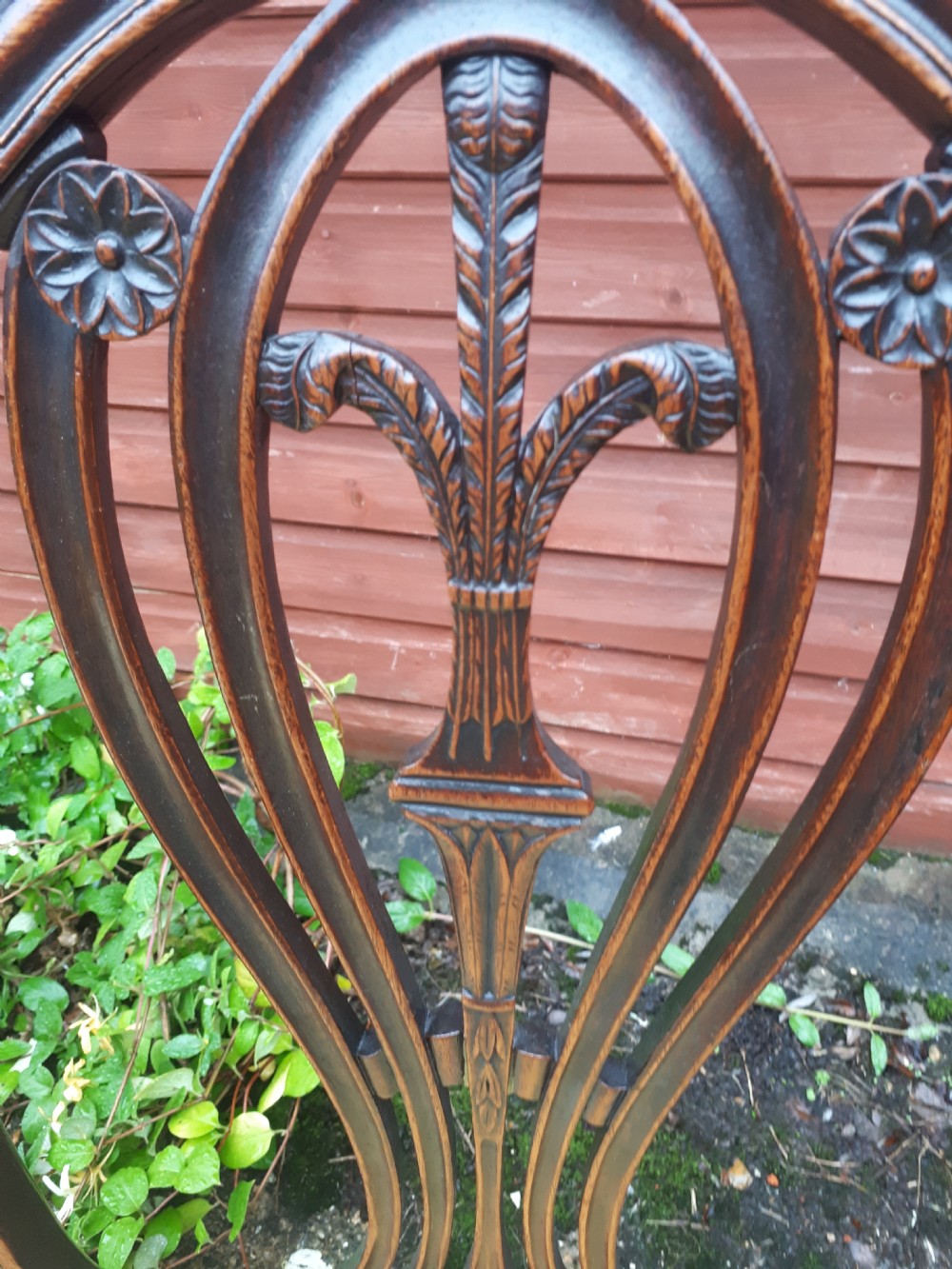 Pair early 19th century mahogany side chairs View V