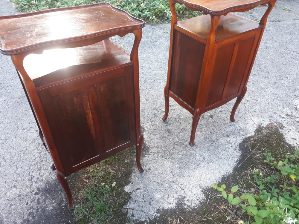 Matched pair of Edwardian music cabinets View V
