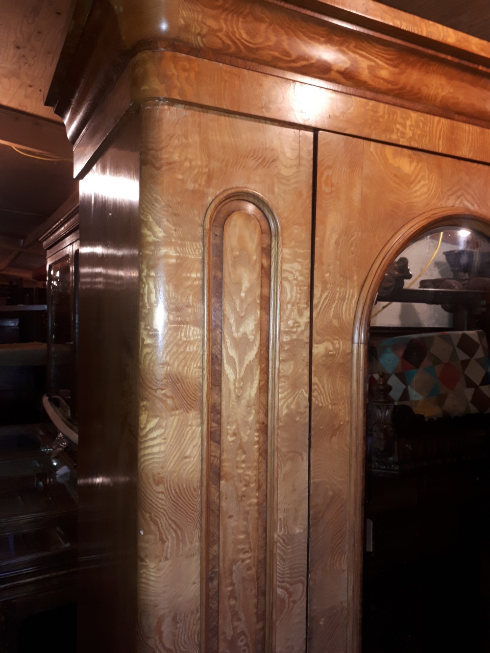Good Victorian Hungarian ash single hall wardrobe View II