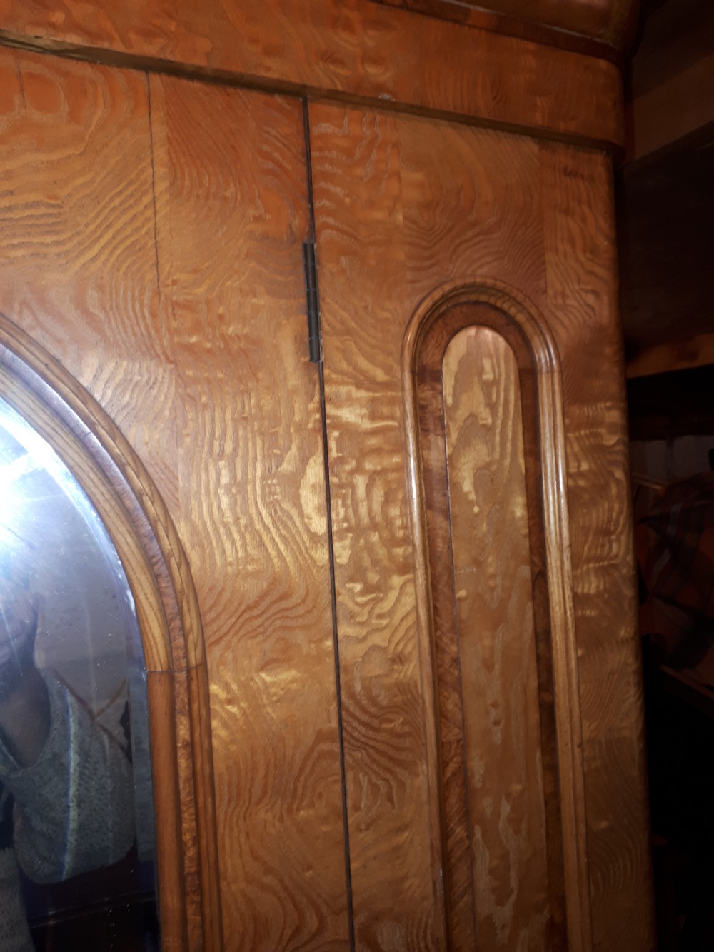 Good Victorian Hungarian ash single hall wardrobe View III