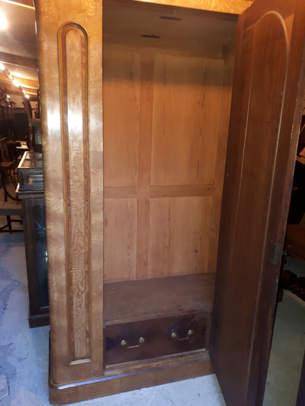 Good Victorian Hungarian ash single hall wardrobe View V