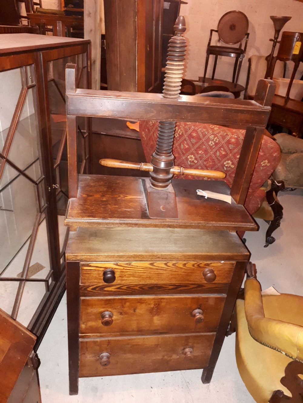 Mid 19th century book press View II