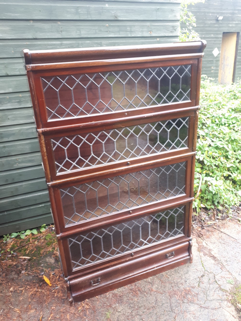 Mahogany globe wernicke bookcase 