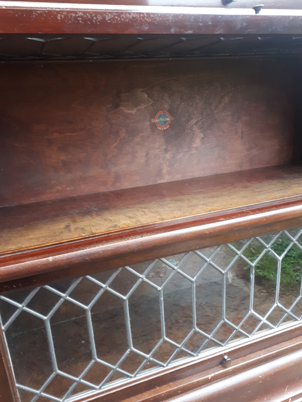 Mahogany globe wernicke bookcase  View III
