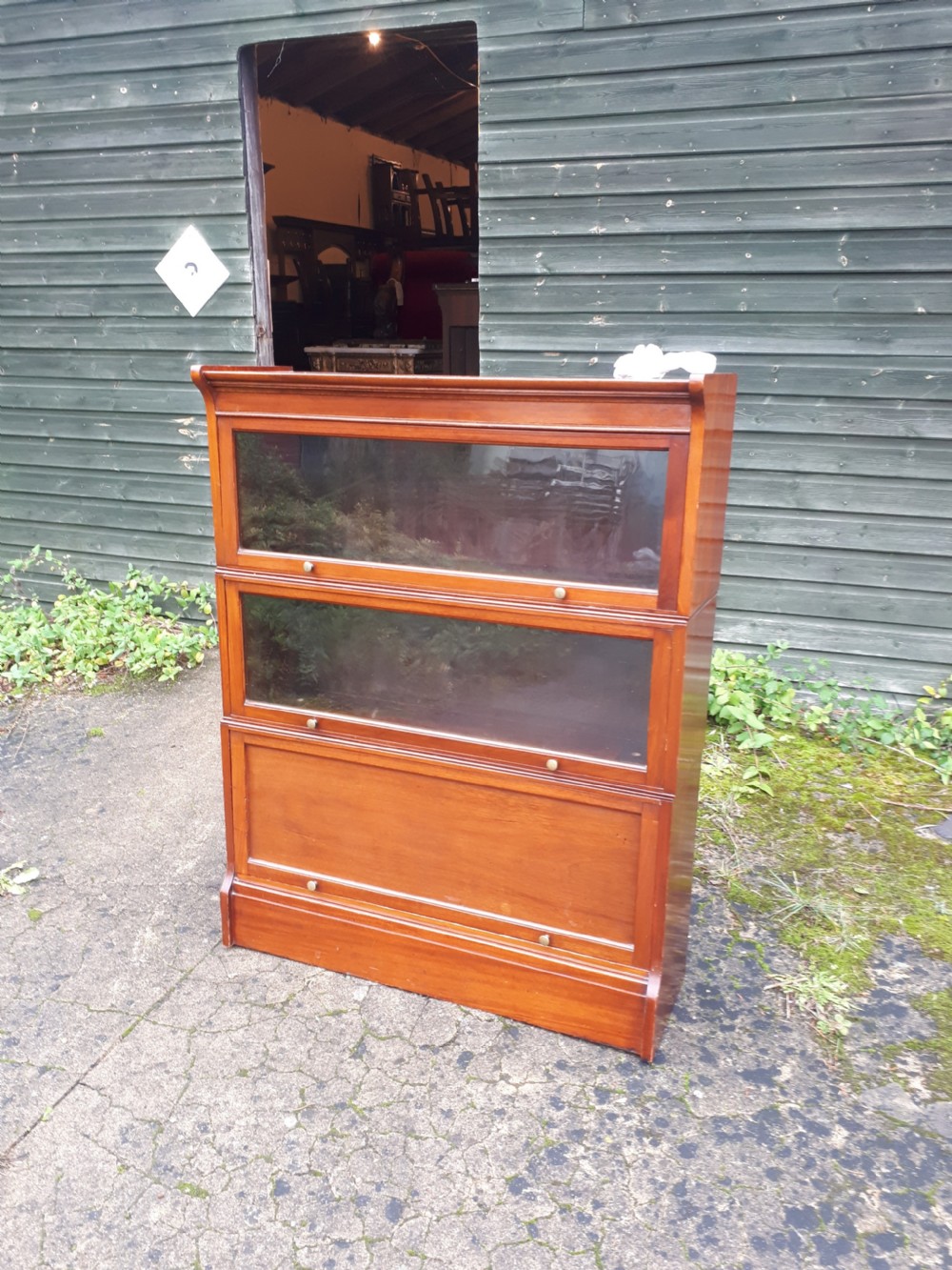 Early 20th century globe wernicke style bookcase cabinet