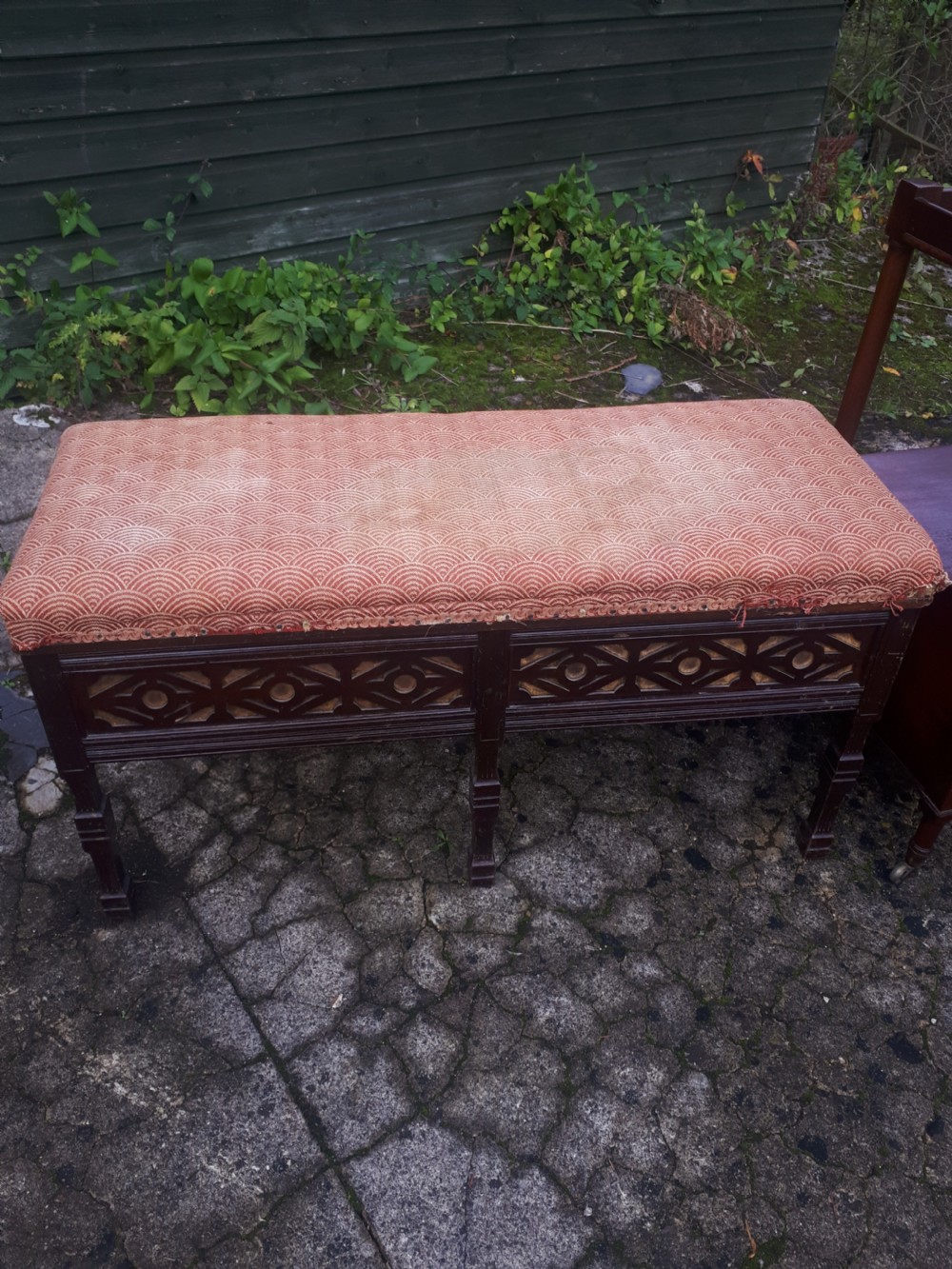 Late Victorian mahogany duet stool