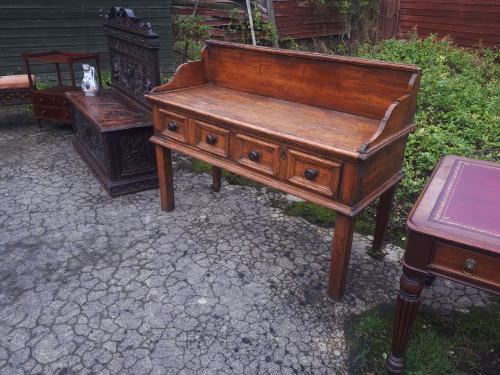Rustic antique pine 2 drawer dresser  View II