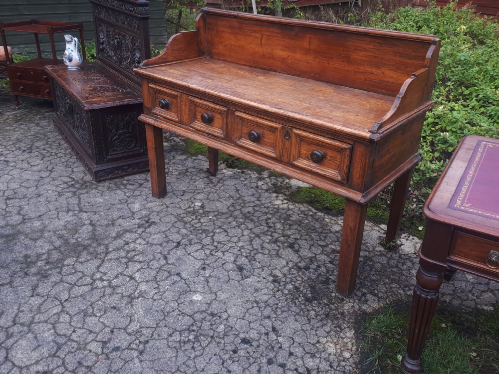 Rustic antique pine 2 drawer dresser  View VI