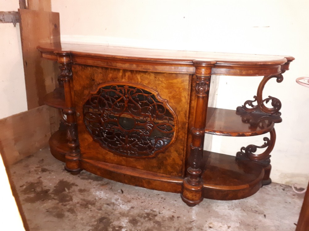 Mid 19th century walnut side cabinet