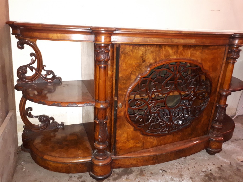 Mid 19th century walnut side cabinet View II