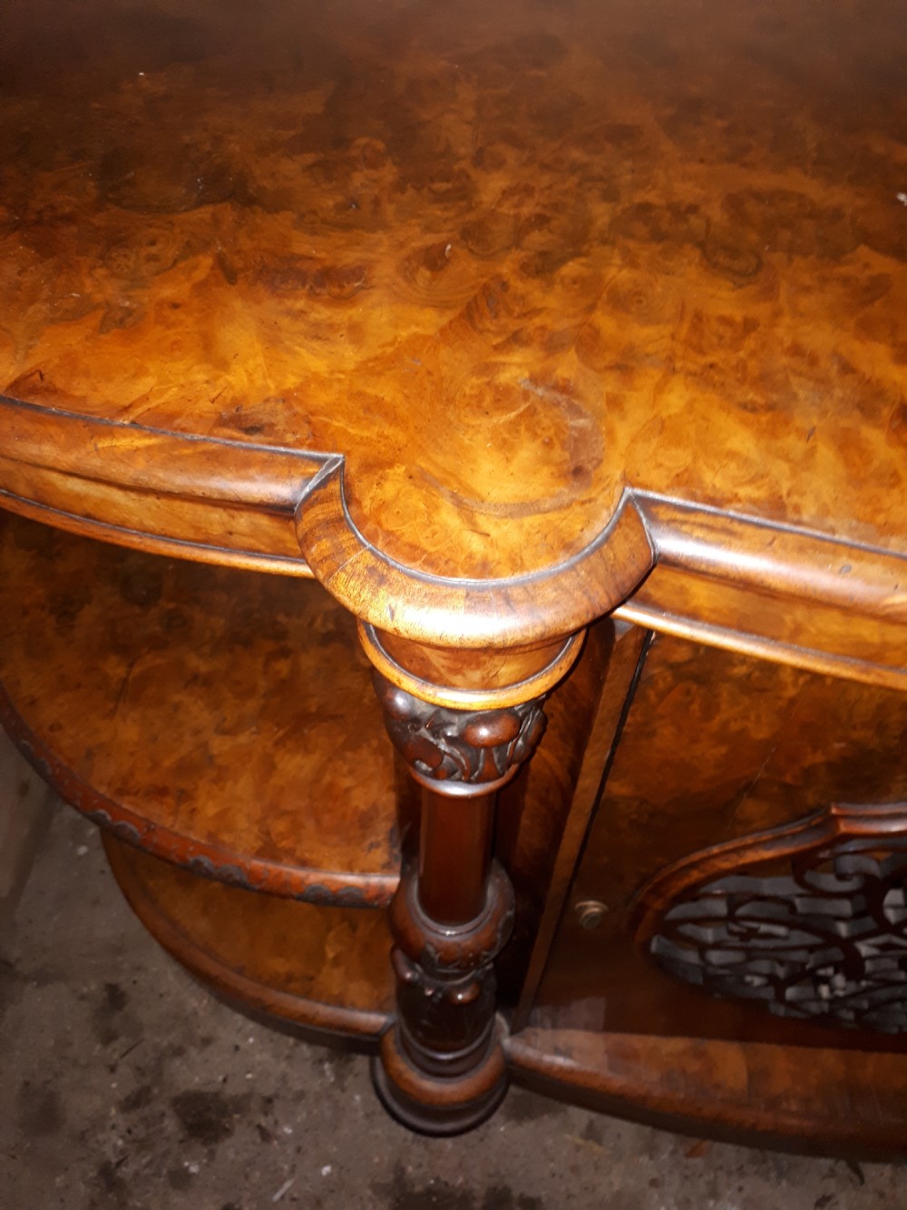 Mid 19th century walnut side cabinet View V