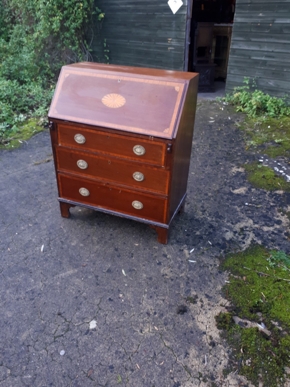 Edwardian inlaid mahogany writing bureau View III