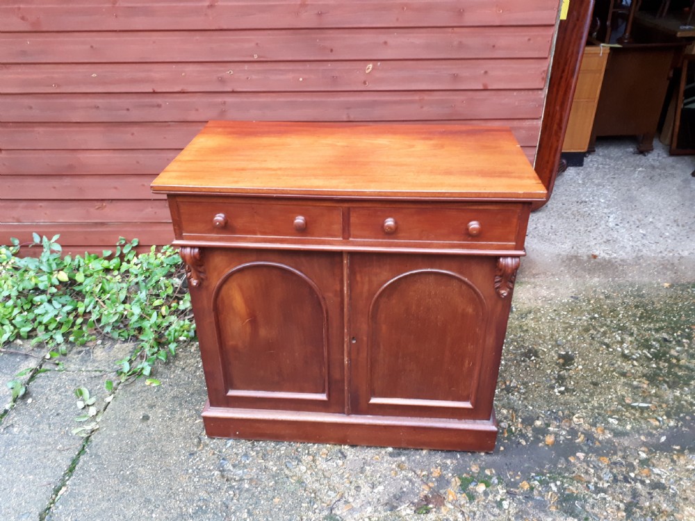 Useful and unusual Victorian cupboard with lift up top  View II