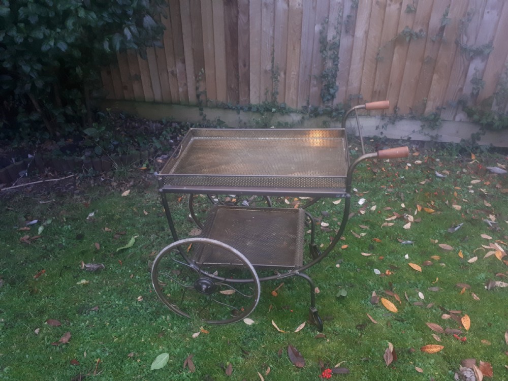 Brass 2 tier drinks trolley View III