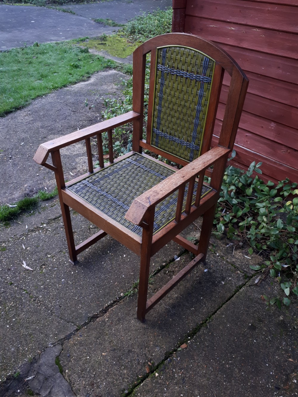 Interesting and unusual arts and crafts armchair View II