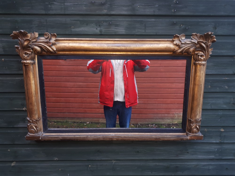 19th century gilt frame wall mirror  View III