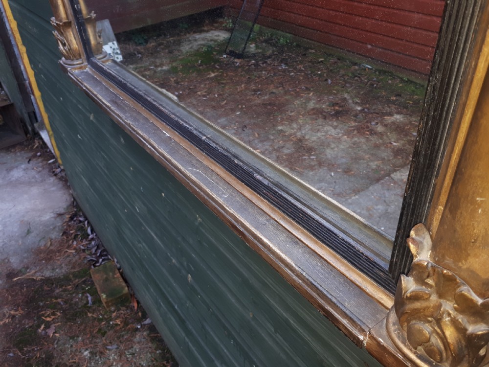 19th century gilt frame wall mirror  View V