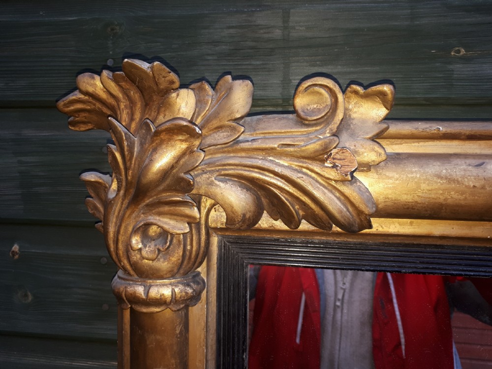 19th century gilt frame wall mirror  View VI