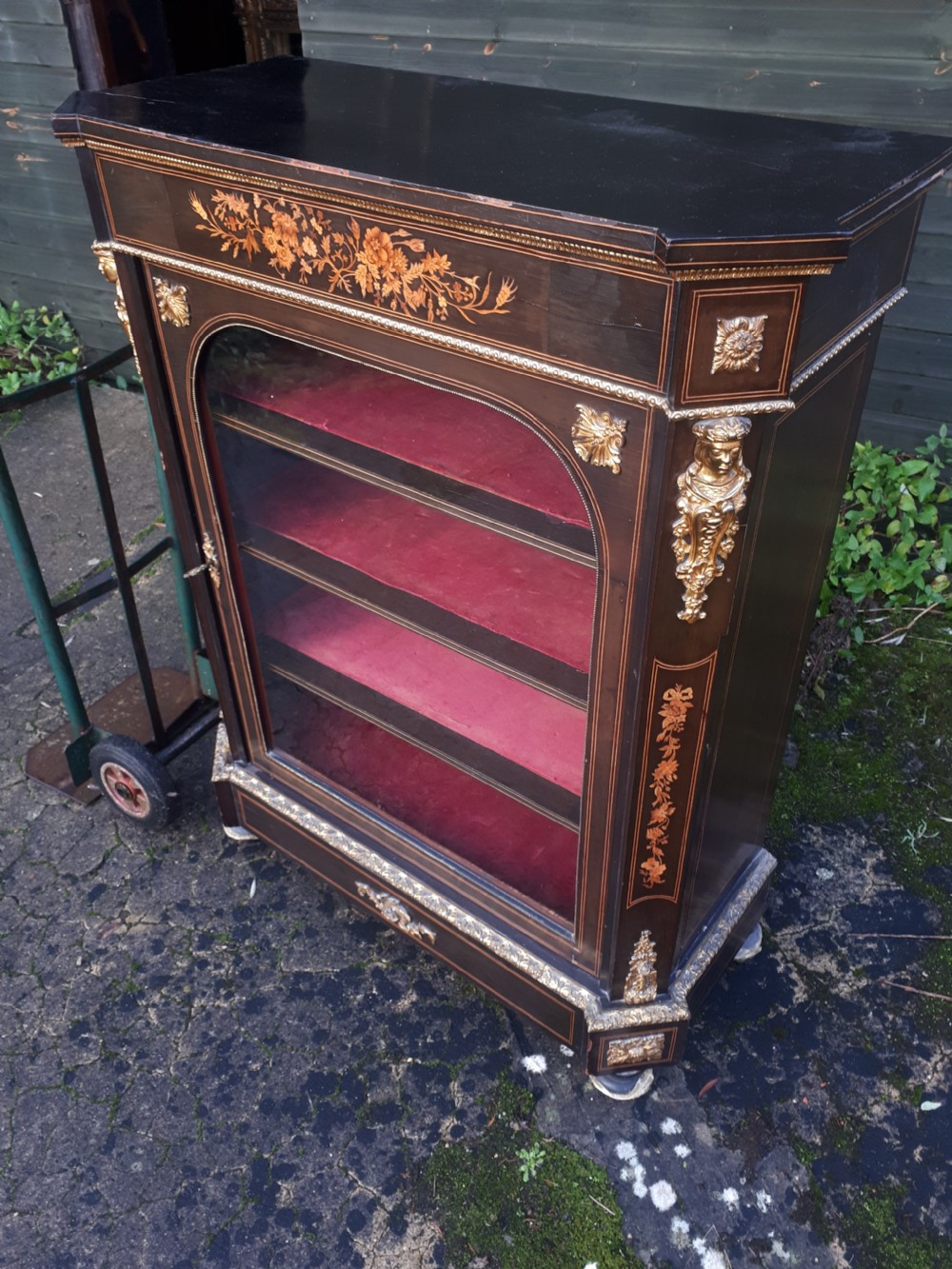 Large 19th century inlaid pier cabinet  View VI