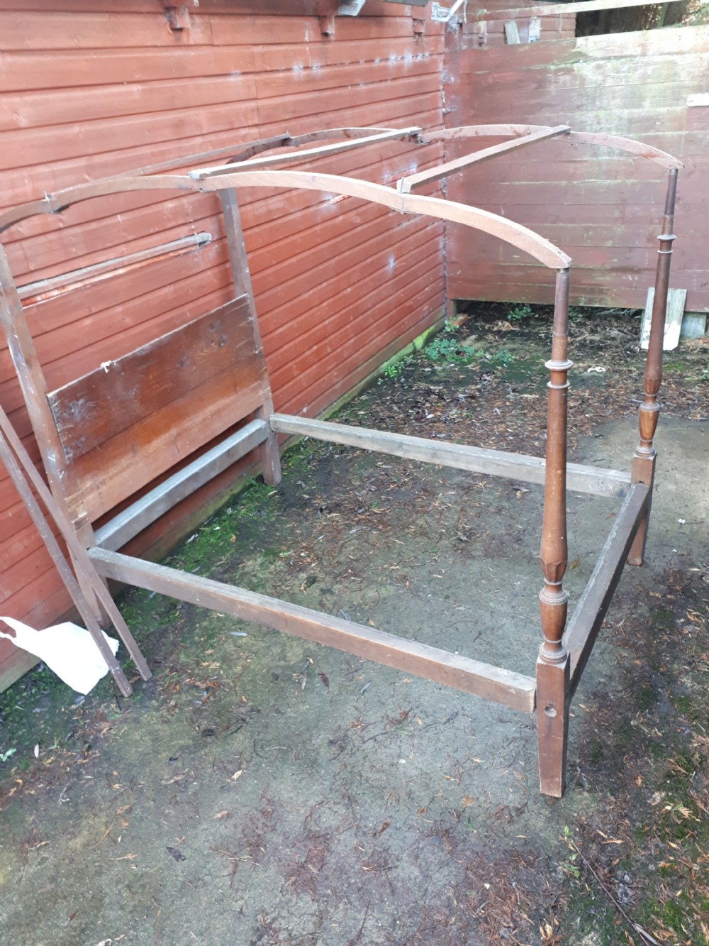 Early Victorian 4 poster canopy bed
