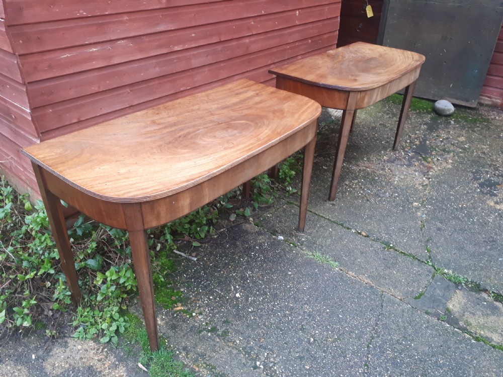 Pair of early 19th century mahogany side tables View II