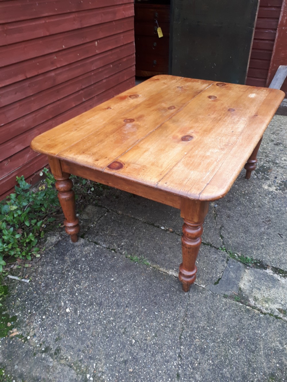Practical 8 seater pine kitchen dining table. View II