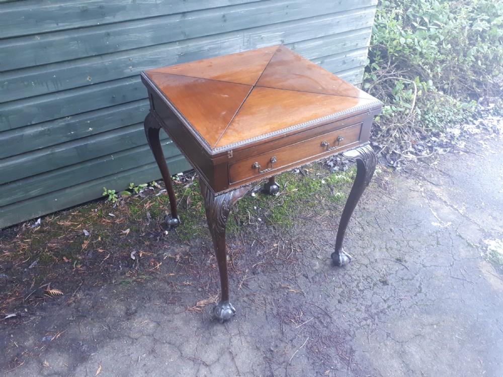 Edwardian folding games table