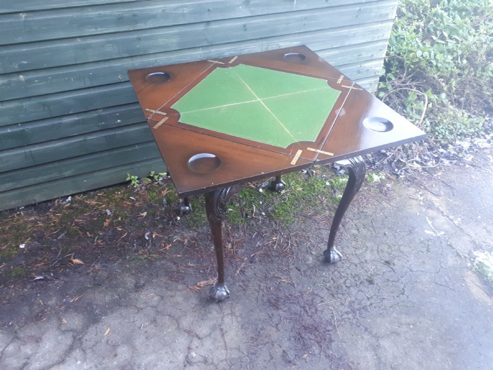 Edwardian folding games table View III