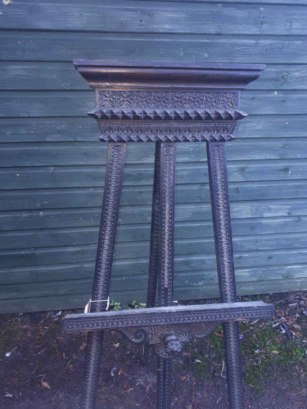 Late 19th century carved picture display easel View IV