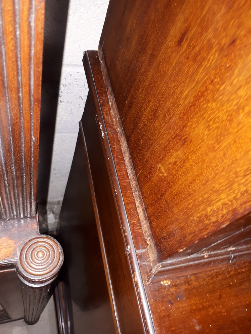 Edwardian mahogany library bookcase cabinet  View IV