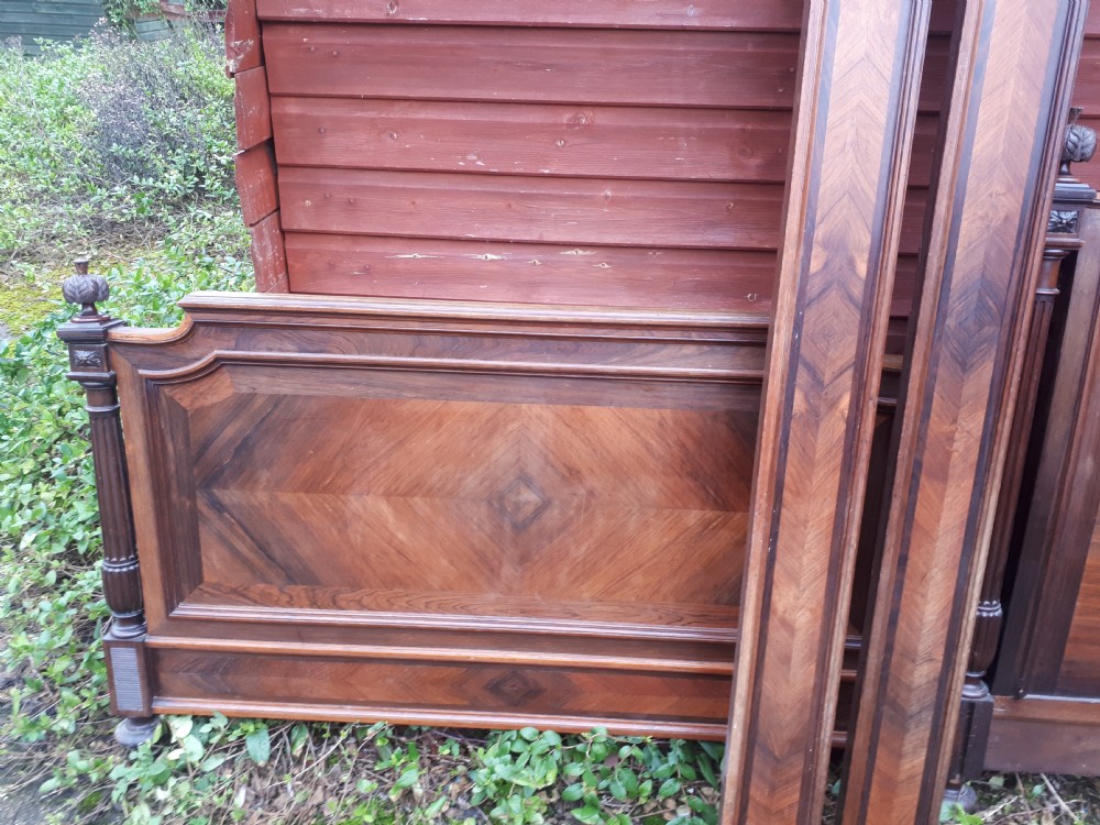 19th century rosewood double bed. View IV