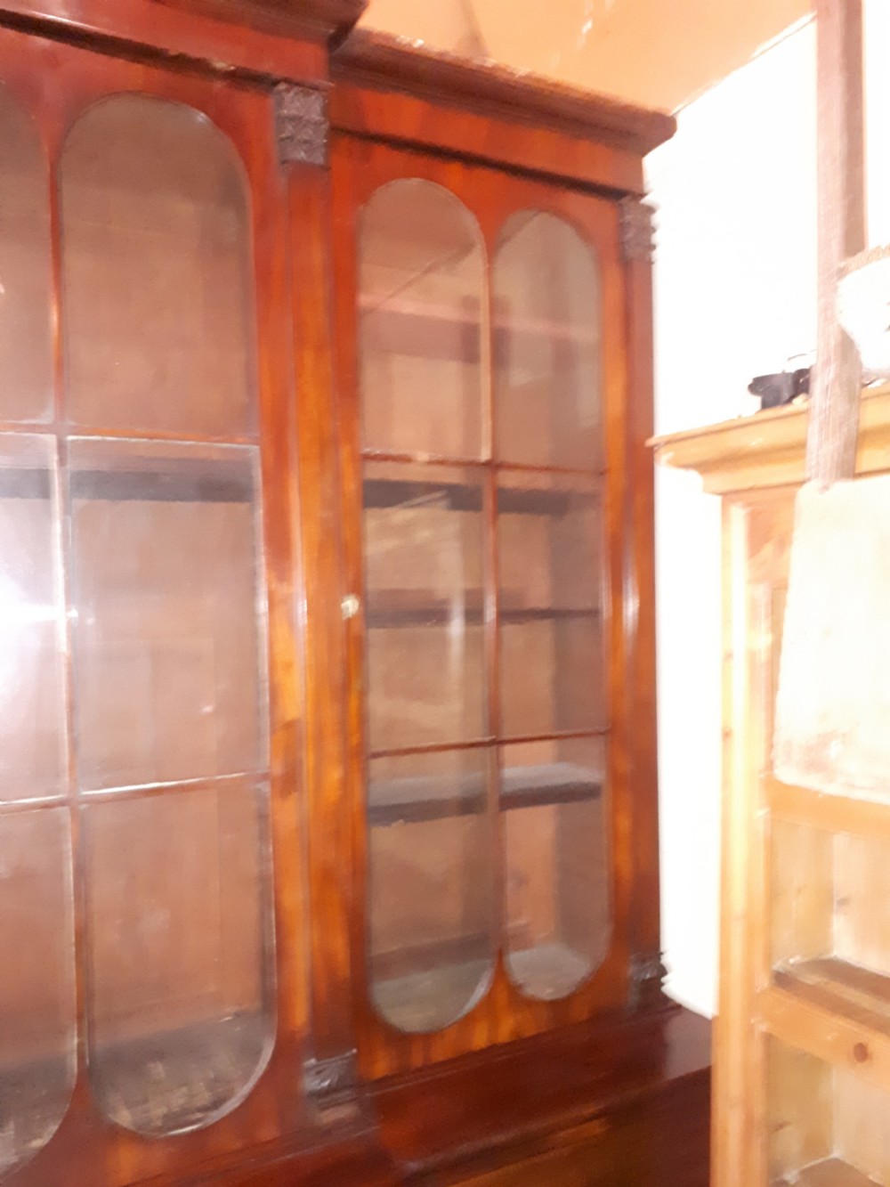 19th century mahogany  secretaire  library bookcase  View IV