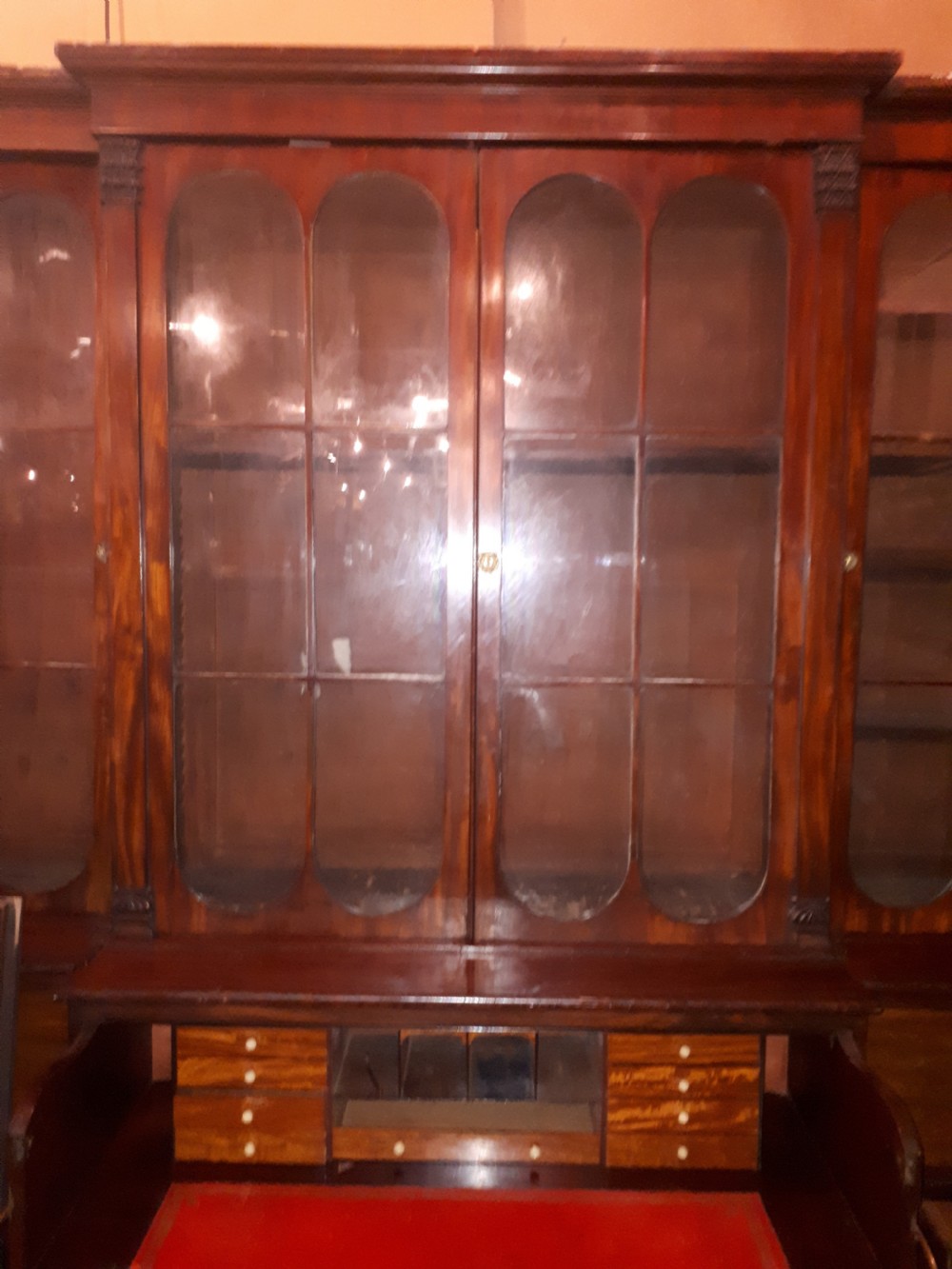 19th century mahogany  secretaire  library bookcase  View VIII