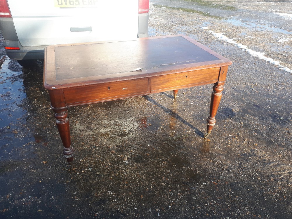 Mahogany  partners writing table by Cope & Collinson