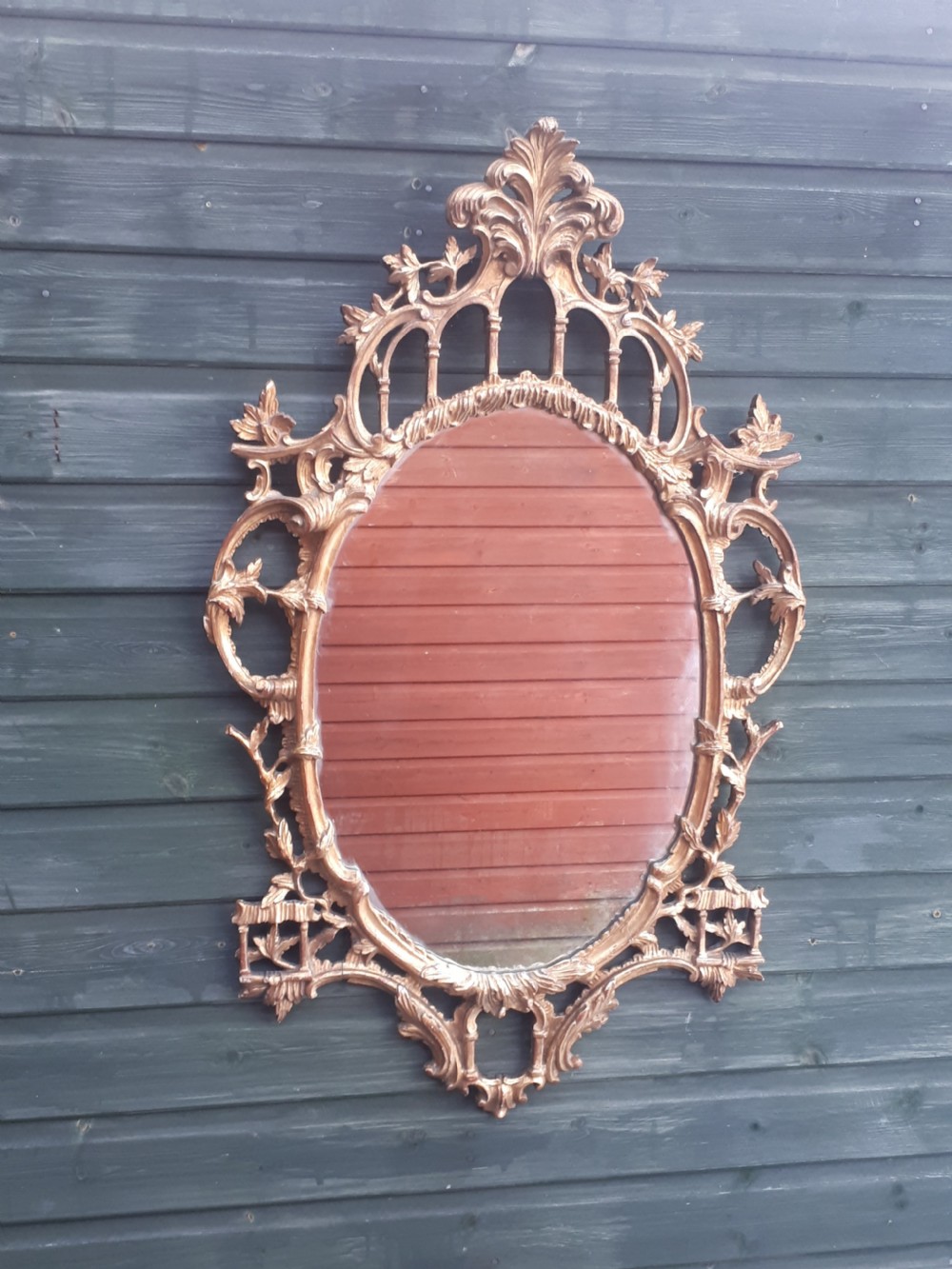 Early 20th century carved gitwood frame mirror View II